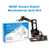 10set/lot LAFVIN 4DOF Acrylic Toys Robot Mechanical Arm Claw Kit for Arduino for UNO R3 DIY Robot with Tutorial 1