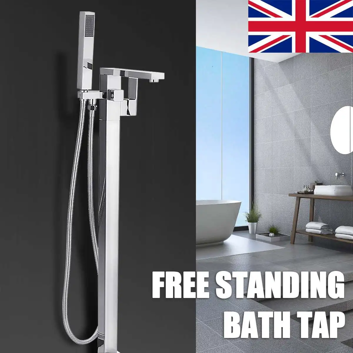 

Chrome Floor Stand Shower Faucets Floor Bathtub Mixer Tap Faucet Mixer Single Handle Shower Tap Bathroom Shower Faucet