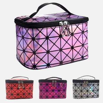 

Zipper Makeup Case Pouch Toiletry Kit Bag Multifunctional Cosmetic Bag Women Leather Travel Makeup Necessaries Organizer