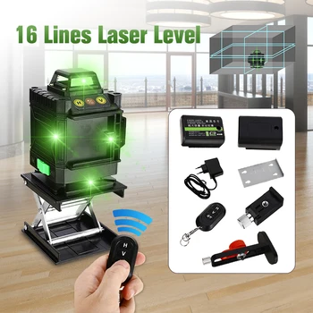 

16 Lines Laser Level 3D Self-Leveling 360 Horizontal And Vertical Cross Super Powerful Green Laser Beam Line