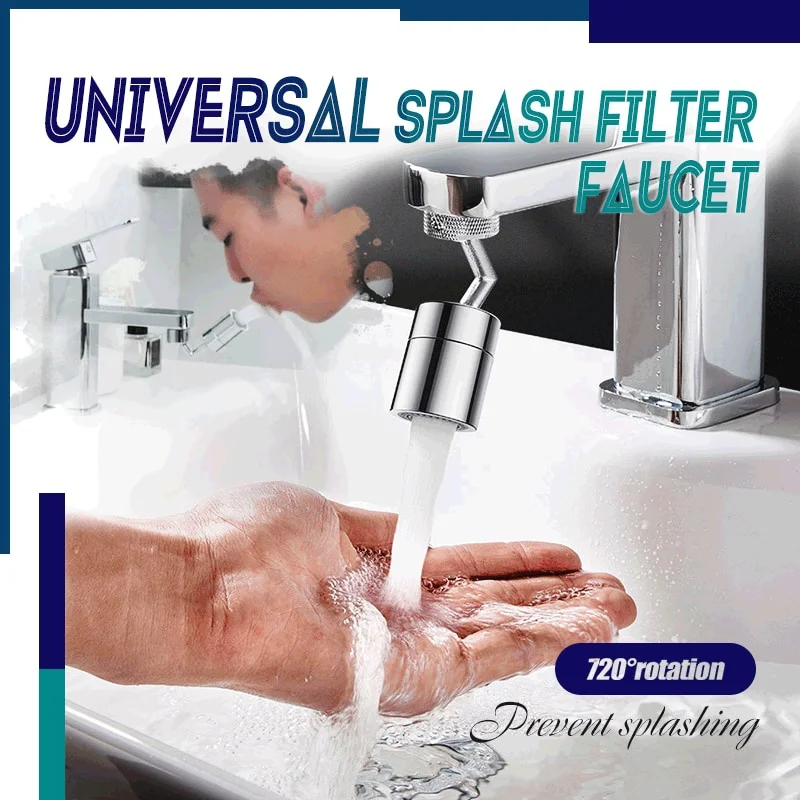 Grifo-Cabezal extensor Universal para Grifo de cocina, rociador con boquilla de ahorro de agua, con filtro antisalpicaduras, 360 grados