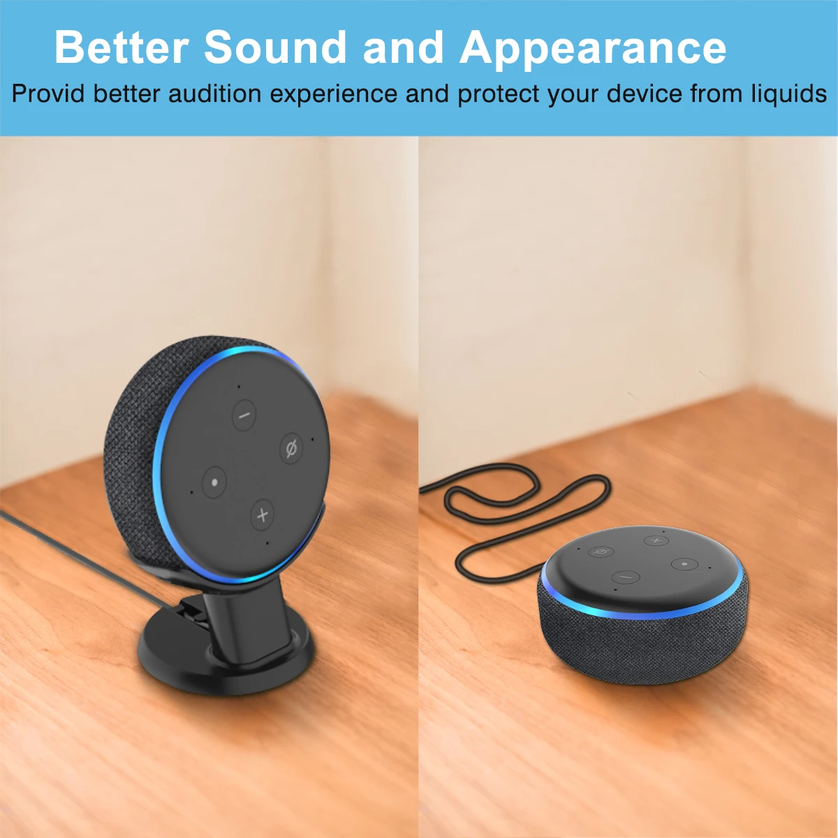 SOKUSIN-Soporte de mesa para altavoz, montaje de escritorio para Alexa Echo  Dot de tercera generación, con ahorro de espacio, soporte de gestión de  cables - AliExpress