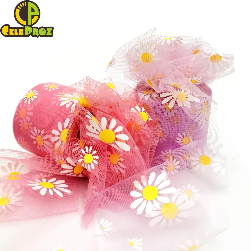 6 см 25Y Дейзи Тюль мягкий цветок Floret сетки для поделок ручной орнамент украшения