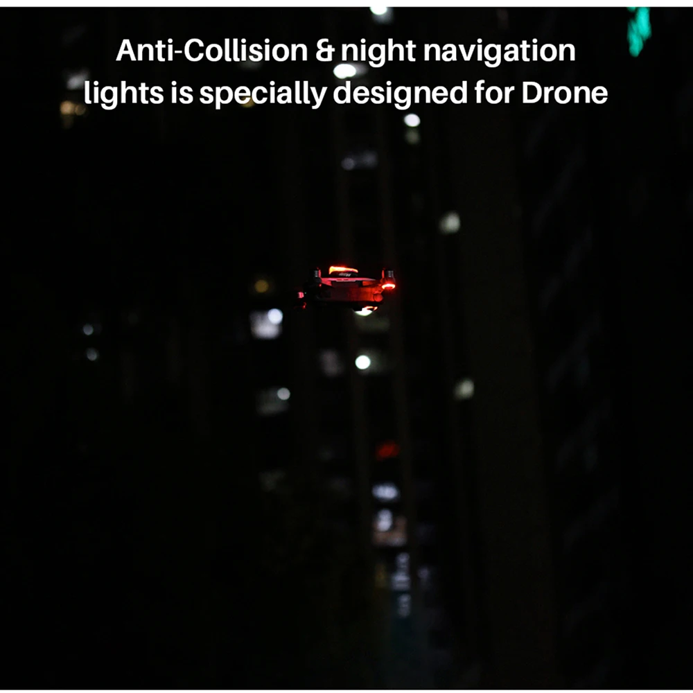 Drone Strobe Night Lights Anti-collision Warning Flash Lamp For DJI Mavic 2/1 XiaoMi Drone Searching Light 3 Mode RGB 5km Range