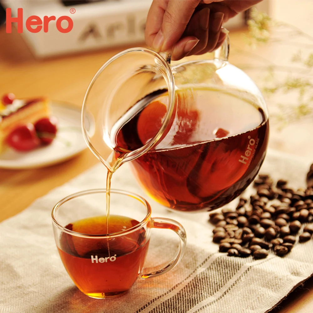 

600ml Glass Coffee Pot Hand-washed Coffee Sharing Pot Glasses Sharing Teapot Dripper Pour Over Glass Range Coffees Server Pots