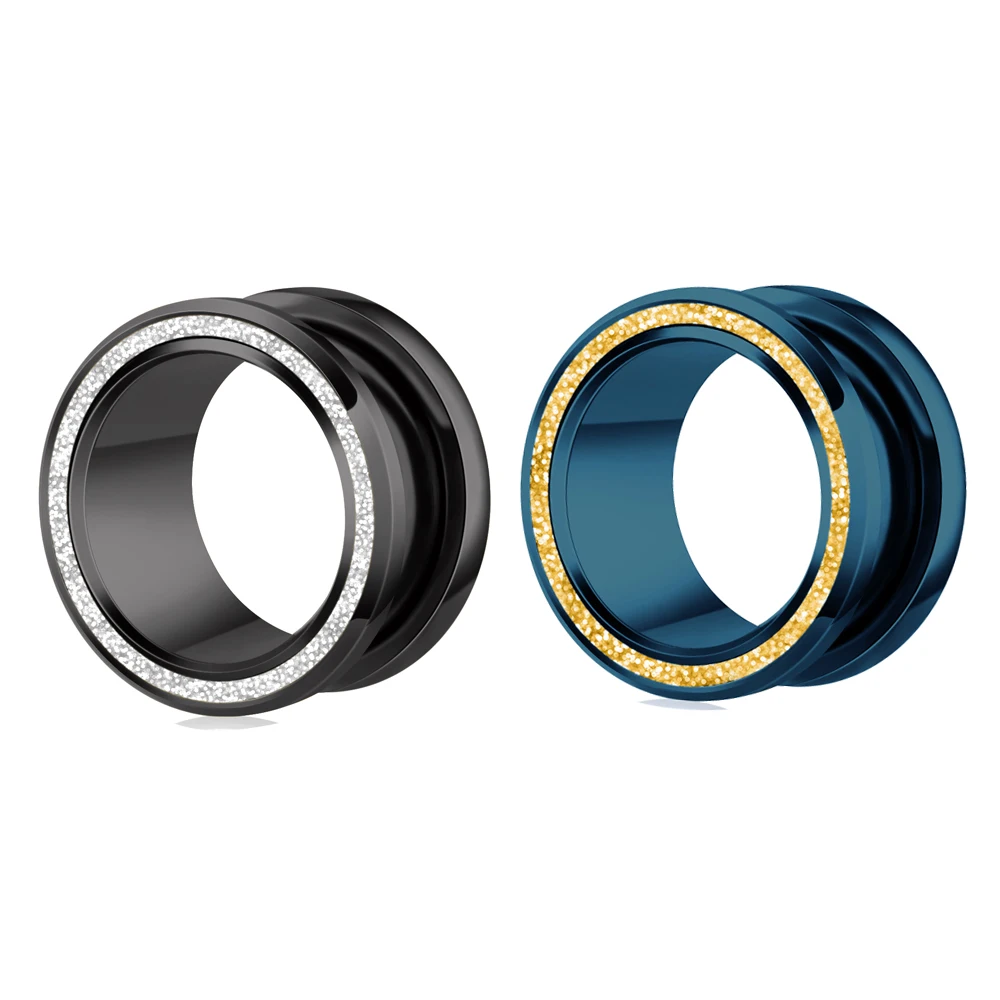 

TIANCIFBYJS Fancy Ear Plugs and Tunnels Gauges Anodized Stainless Steel 2g-5/8" Helix Piercing Stretchering Lobe Expander 60pcs