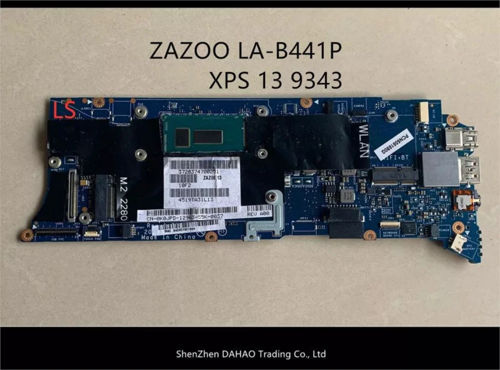 ZAZ00 LA-B441P материнская плата для ноутбука DELL XPS P54G 13 9343 CN-0K0JPD 0K0JPD SR23Z I3-5010U Процессор 4G