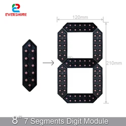 Módulo de número digital à prova d'água para estação de gás com led, placa de preço de combustível eletrônica de 7 segmentos, 8 lâmpadas