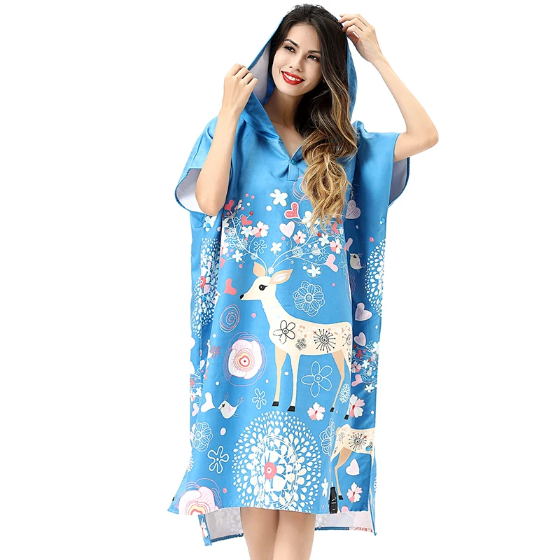 Quick-drying Bath Towel Women Can Wear Swimwear Cloak Beach Travel Swimming Sunscreen Dressing Towel with Cap Water Quick-drying Bath Towel Women Can Wear Swimwear Cloak Beach Travel Swimming Sunscreen Dressing Towel with Cap Water