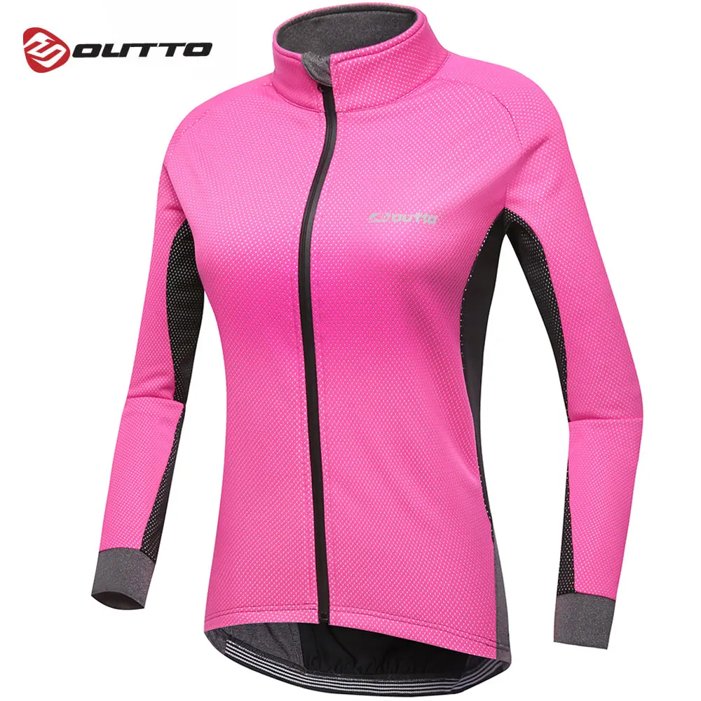 

Outto Women's Windproof Long Sleeve Thermal Winter Cycling Jacket Ladies Bicycle Clothing Bike Windbreaker