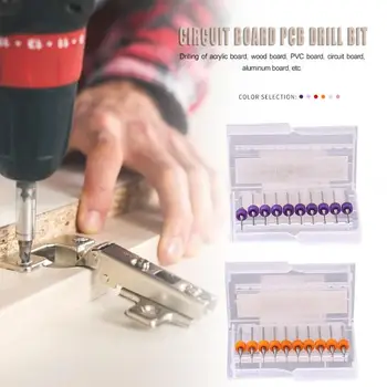 

10pcs/set Carbide Tungsten Steel Twist Drill Bits Woodworking Small Carving Bit Strict Avoidance of Local Holes in Trimming