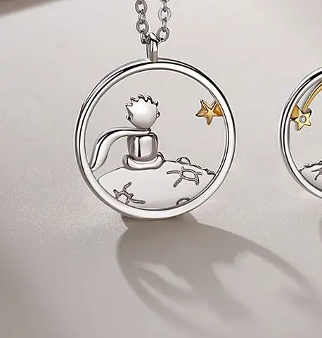

Exquisite Fashion Prince Little Fox Pendant Necklace Romantic Valentine's Day Jewelry Couple Anniversary Gift