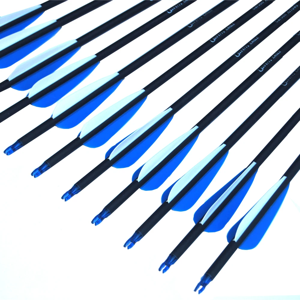 Spine 500 Carbon Arrow 28/30/31 Inch For Compound & Recurve Bow Hunting and Archery Shooting Targeting archery arrows