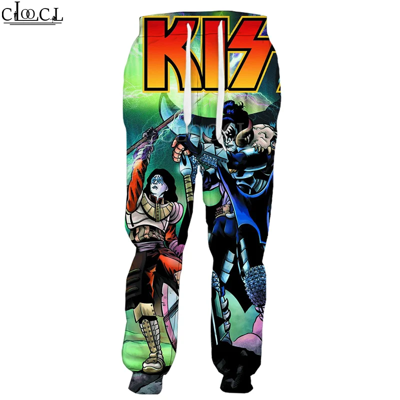 

HX Hip Hop Rock Metal Kiss Band Trousers Men Women 3D Print Fashion Casual Sweatpants Harajuku Streetwear Style Jogging Pants