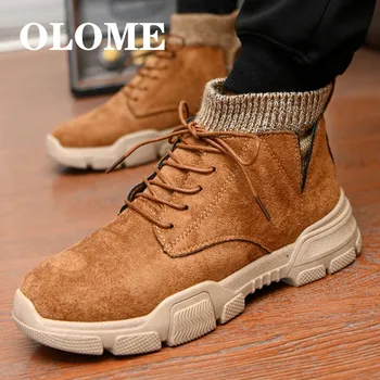 

2019 Autumn New Men's Shoes Fashion Martin Boots Slip Wear Tooling Boots Men's British Wind Casual Men's Boots Botines Hombre