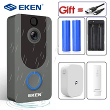 Eken V7 1080P смарт WiFi видео дверной звонок камера визуальный домофон с колокольчиком IP дверной звонок беспроводная домашняя камера безопасности