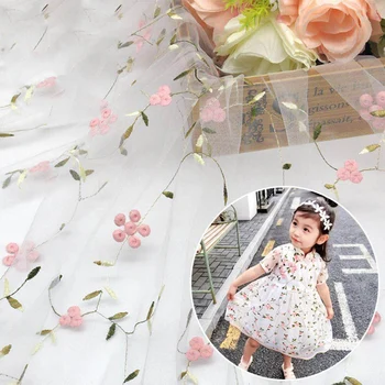 

Practical Lace Embroidery Fabric DIY Handcraft Clothing Curtains Pillow Sewing Supplies Beautiful Skirt Garment Decoration Cloth
