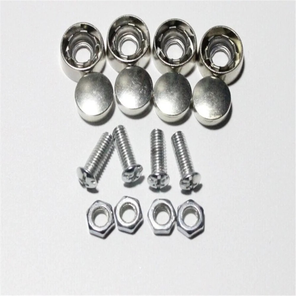 Car Number Plate Fixing Car License Plate Screws For Audi SLine S Line A3 A4 A5 A6 A8 S3 S4 S5 S6 Q3 Q5 Q7 License Plate Bolts Chrome Screws Nuts for motorcycles and automobiles Color : Black 