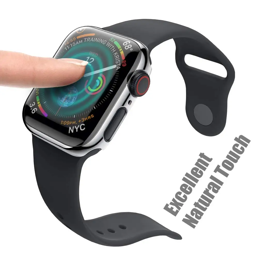 Чехол из поликарбоната для Apple Watch 4, 3 ремешка, защитная лента для экрана 42 мм, 44 мм, 38 мм, 40 мм, защитная пленка 44