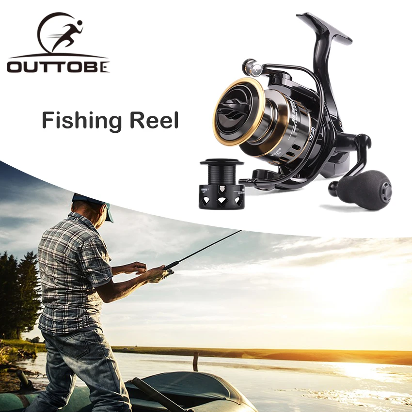 

Outtobe Fishing Reels Fishing Line Winder Rapid Wheel Spinning Fishing Reel HE Type 12-Axis Ball Bearing All-Metal Light