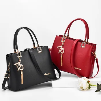 

Women's Bag 2020 Spring and Summer Women's Bag Simple Handbag Single Shoulder Big Bag Messenger Bag a Generation of Hair