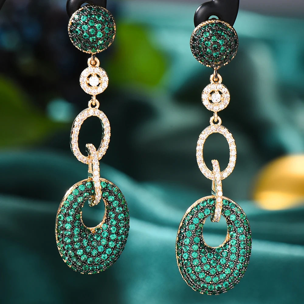 Missvikki-pendientes colgantes ovalados mujer, aretes de lujo para fiesta, novia, Nueva joyería de alta calidad - AliExpress Joyería y accesorios