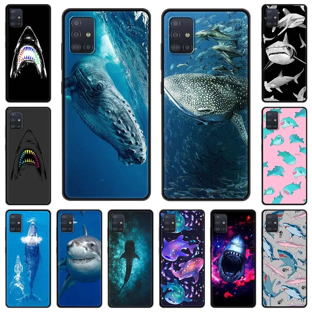 Ocean Whale Shark Swim Art Phone Case - TPU Silicone Cover