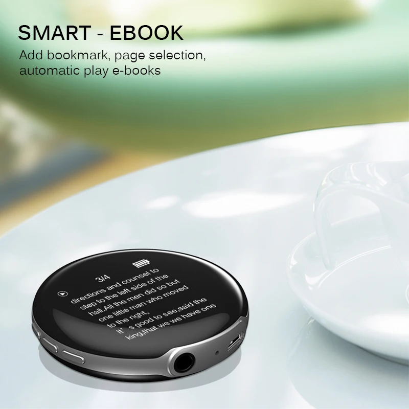 Bluetooth спортивный мини MP3-плеер круглый mp3-плеер Модный портативный аудио 8 Гб со встроенным динамиком FM Электронная книга музыкальные плееры