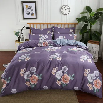 

Thicken Cotton Flowers Pattern Bedding Set Duvet Cover Sheet Pillowcase Home Room Decoration Kids Gift