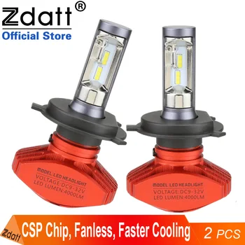 

H7 LED Headlights H1 Led 9005 HB3 9006 HB4 LED Car Headlight Bulbs Fanless Auto 12V 80W 8000LMAutomobiles Fog Light Zdatt