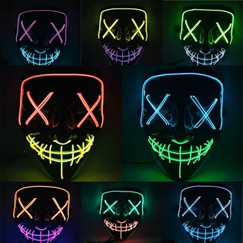 

Clubbing Light Up "Stitches" LED Mask Costume Halloween Rave Cosplay Party Xmas