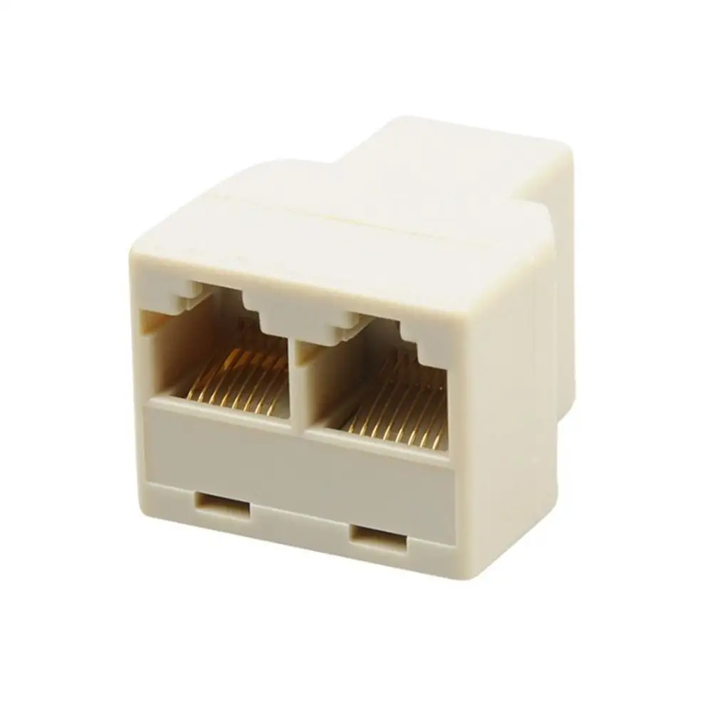 

Hot RJ45 Splitter Connector 1 to 2 Way Dual Female Cat6/5/5e RJ45 Lan Ethernet Network Splitter Adapter Extender Plug Coupler