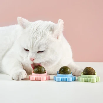 funny rotatable cat treat toys with catnip self adhesive snacks licking ball kitten molar teeth cleaning.jpg