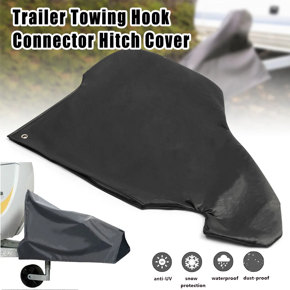 PVC Car Waterproof Trailer Towing Hook Connector Hitch Cover For Caravan Tailer Hitch Coupling