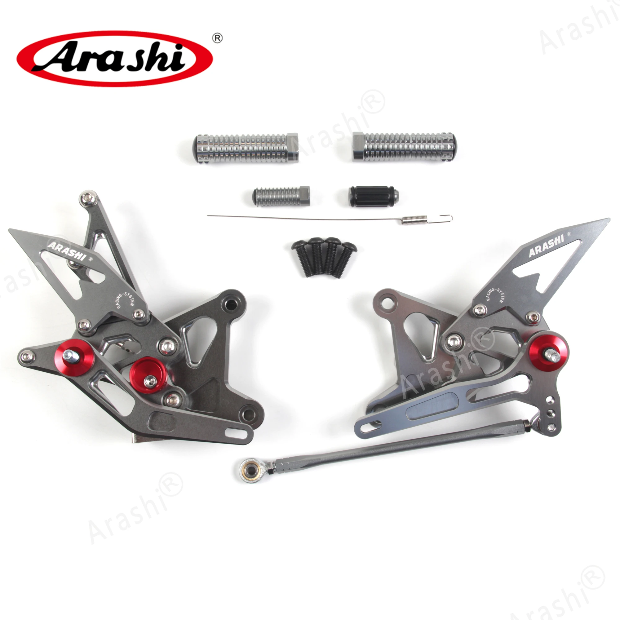 Arashi CNC Регулируемые подножки NINJA ZX6R задние для KAWASAKI ZX-6R Ninja ZX636 2005 2006 подножки Задние подножки Rearset 05 06 636