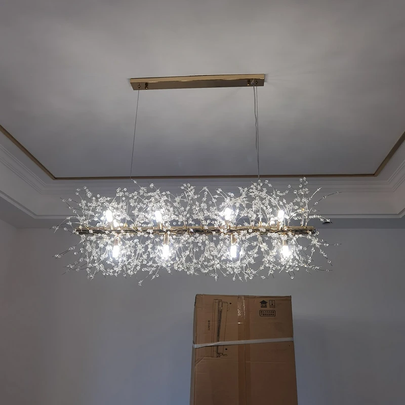 Gold Creative New Modern Deco LED Pendant Lights Bedroom Living Dining Room Salon Bar Hall Stainless Steel Crystal Lamp Lighting