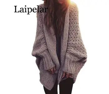 

Laipelar Winter cardigans for women oversize batwing sleeve sweaters long cardigan female knitted clothes khaki jackets
