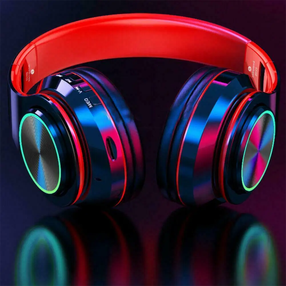 

Wireless Headphones Headsets Stereo Bluetooth Headset Noise Cancelling Over Ear With Mic