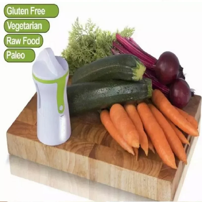 Портативный спиральный резак для овощей ручной слайсер из нержавеющей стали