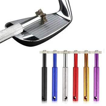 

Golf Sharpener Golf Club Grooving Sharpening Tool Golf Club Sharpener Head Strong Wedge Alloy Wedge Sharpening Cut 6 colors
