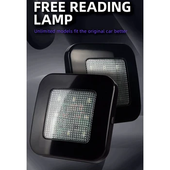 

2PCS Universal Car Reading Light USB Rechargeable LED Trunk Night Light with White Blue Dual Mode