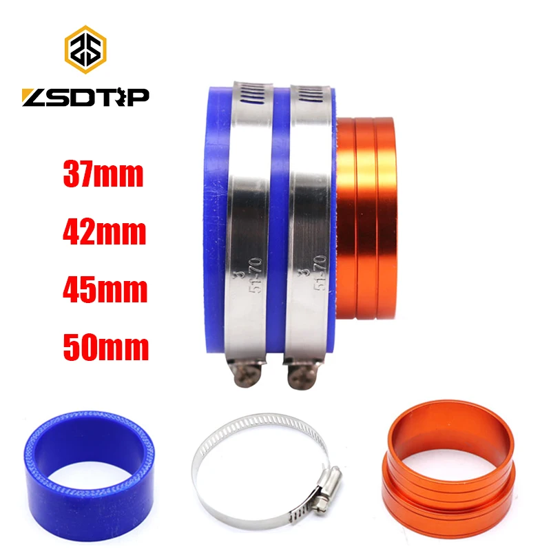 Universal 37mm 42mm 45mm 50mm Motorcycle Carburetor PWK Intake Manifold CNC Aluminum Air Filter Joint Interface Adapter air filter motorcycle air filter