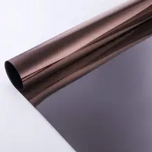 2 м Длина теплоизоляционная стеклянная пленка статическая цепляющаяся чайная Серебряная Съемная односторонняя перспектива одностороннее зеркало анти-УФ витражная фольга