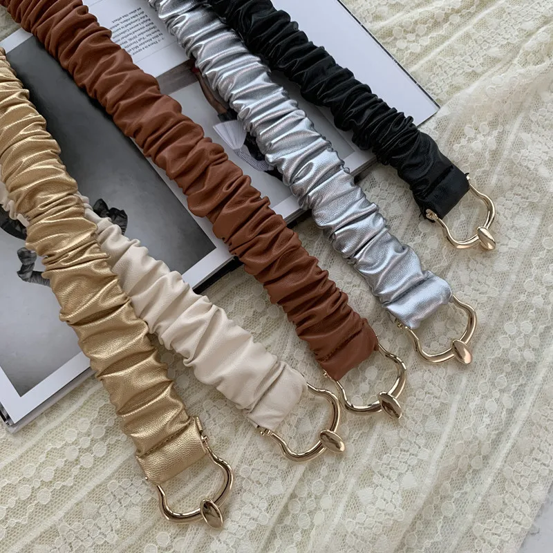 gold belt for dress Fashion Elastic Belts For Women High Quality Designer Brand Waist Strap All-match Lady Dress Coat Sweater Decorative Waistband cute belts