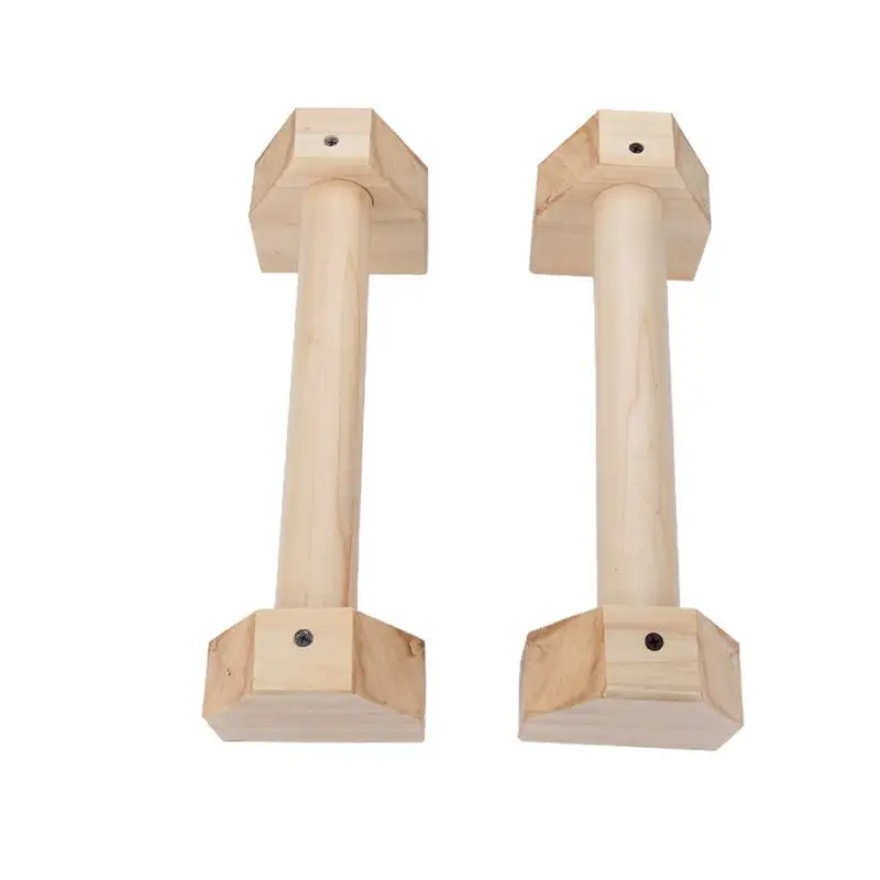 1 Pair Wooden Fitness Sport Push Up Stands Pushup Bars Gym Exercise Training Chest Bar Hand Grip Trainer For Body Building