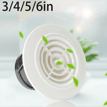 

ABS Air Vent Extract Valve Grille Round Diffuser Ducting Ventilation Grill Cover Air Vent Ventilator Lower Noise