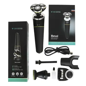 

2 in 1 4D Men Electric Shaver Razor Waterproof Cordless USB Rechargeable Trimmer
