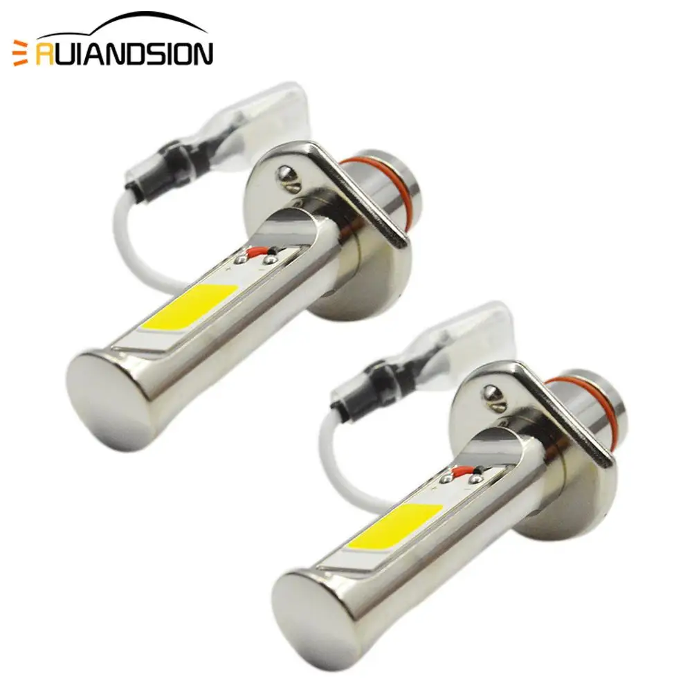 

2pcs 0.54A H3 Automobiles Car Lights auto Fog signal turn bulbs Non-polarity 10-30V Super bright High power COB Golden Yellow
