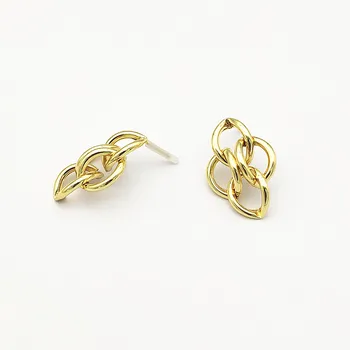 

New arrival! 38x25mm 50pcs Chain-shape Ear Stud for Hand Made Earrings DIY parts,Jewelry Accessories Findings & Components