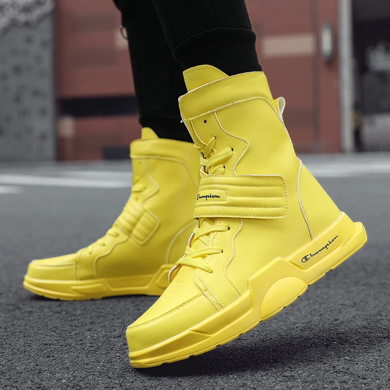 Korean Version High-top Shoes Martin Boots Tide Men'sCasual Shoes Non-slip Outdoor Leisure Sneakers Men's Fashion Sneakers 39-45